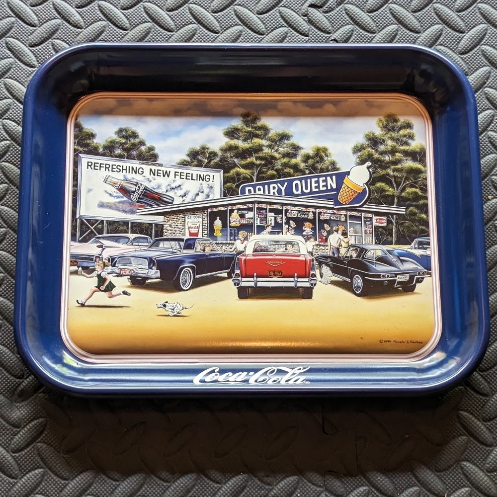 Vintage Dairy Queen Ice Cream Coca Cola Art Advertising Serving Tray